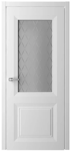 Дверь со стеклом Стиль Богема ПО белая эмаль