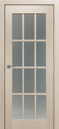 Дверь со стеклом Юник 102 ПО ваниль эмалит