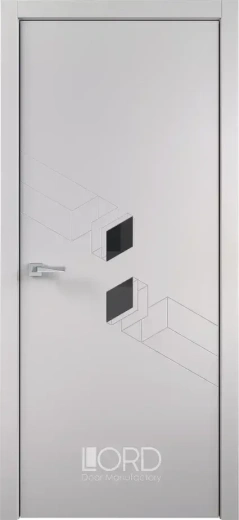 Дверь экошпон Figura 12 Intarsio лакобель черный