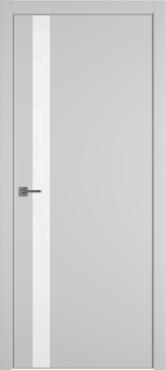Дверь эмалекс Urban 1 SV steel лакобель белое, кромка металл