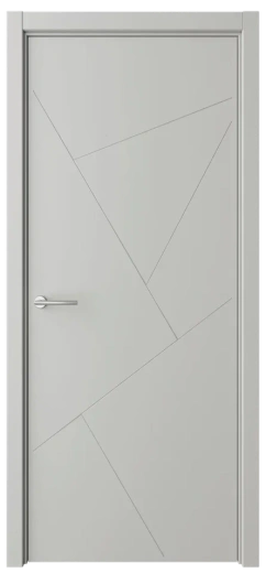 Дверь глухая Геометрия 2 серая эмаль