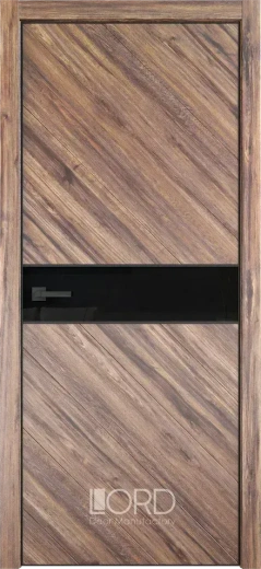 Дверь экошпон Melford 10 стекло лакобель черный