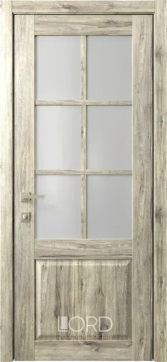 Дверь экошпон Кантри 13 ПО стекло сатинат белый