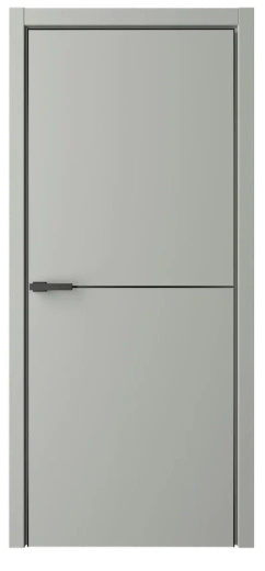Дверь глухая Лайн-2 серая эмаль