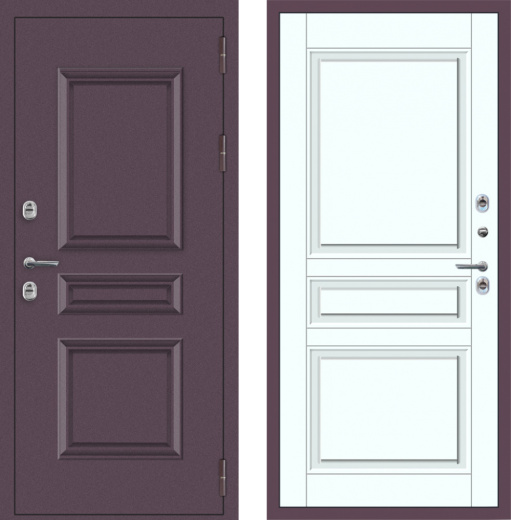 Входная дверь YoDoors-63 Термо - Bianco - правая