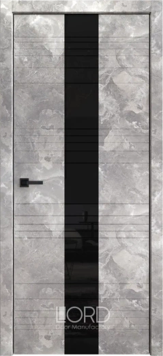 Дверь экошпон Alfa Z3 стекло лакобель бежевый