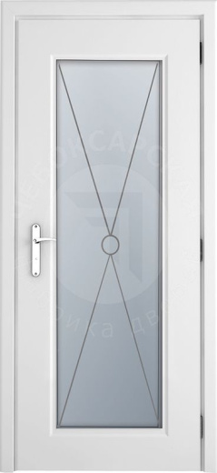 Дверь экошпон Эмма 170 ПО с матовым стеклом