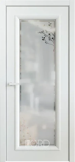 Дверь экошпон Felicia 4 ПО прозрачное стекло с рисунком Rami