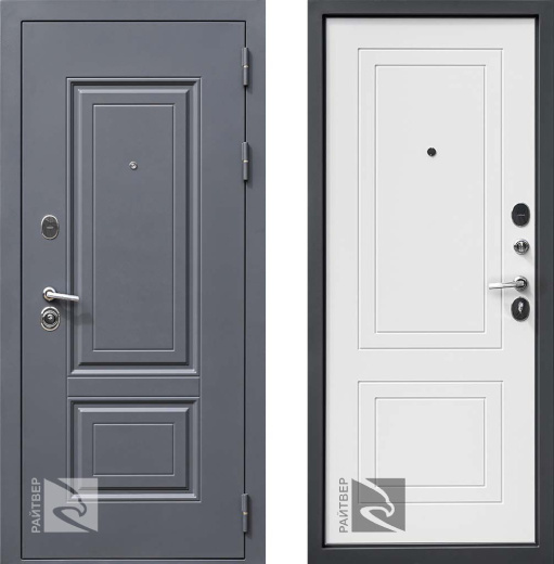 Входная дверь Консул 7024 - Белый матовый - правая