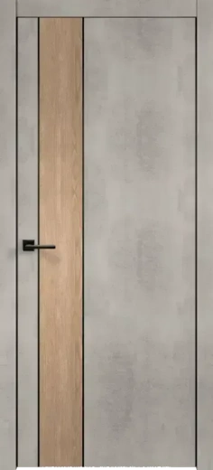 Дверное полотно Экошпон TECHNO BLACK DUO 2 цвет Муар светло-серый