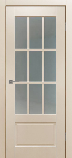 Дверь со стеклом Юник 104 ПО ваниль эмалит