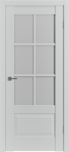 Дверь эмалекс ER2 ДО steel стекло White Cloud