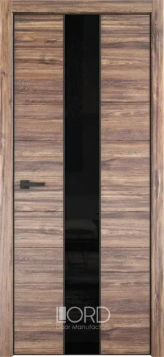 Дверь экошпон Melford 6 стекло лакобель черный