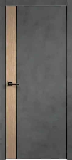 Дверное полотно Экошпон TECHNO BLACK DUO 1 цвет Муар темно-серый
