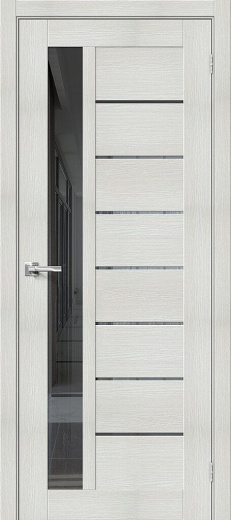 Межкомнатная дверь экошпон Браво-27 200*90 Bianco Veralinga Mirox Grey