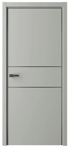 Дверь глухая Лайн-3 серая эмаль