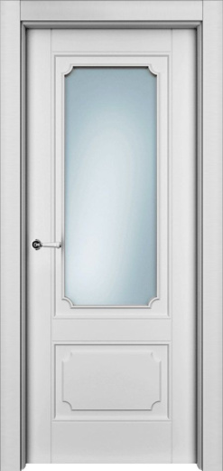 Дверь со стеклом Риан-2 ПО белая эмаль