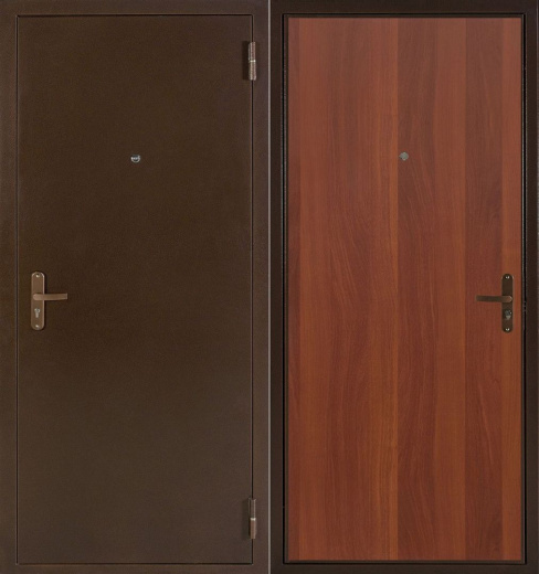 Входная дверь Эконом Атлант - орех итальянский - - левая