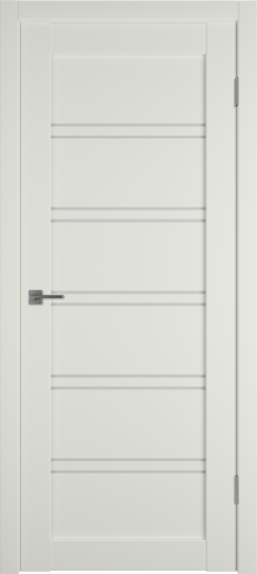 Дверь эмалекс E28 ДО mid white стекло White Cloud