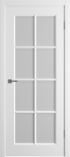 Дверь со стеклом Моника белая эмаль стекло White Cloud