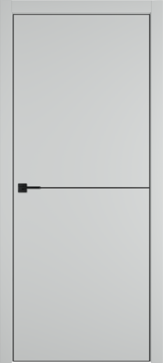 Дверь эмалекс Urban 1 steel черная кромка