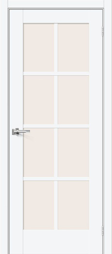 Дверь эмалит Прима-11.1 ПЭТ White Silk