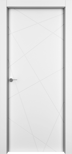 Дверь глухая Гео белая эмаль