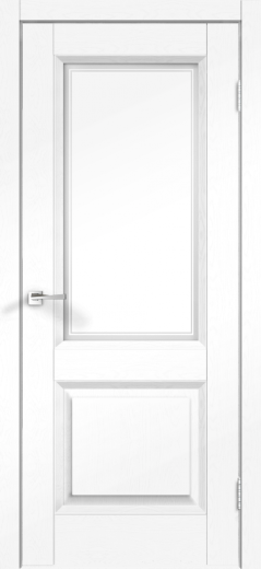Дверное полотно SoftTouch ALTO 6V цвет Ясень белый структурный стекло Мателюкс, контур №1