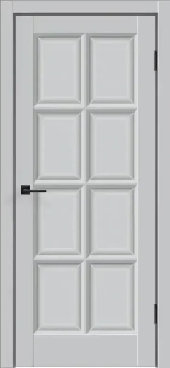 Дверное полотно Эмаль SCANDI 4V цвет Светло-серый стекло Английская решетка