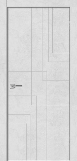 Дверь экошпон GEOMETRY-3 бетон снежный