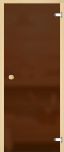 Дверь для сауны Лайт с ручкой кноб - стекло бронза