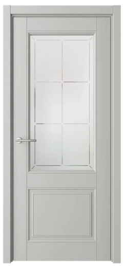 Дверь со стеклом Классика-2 ПО серая эмаль
