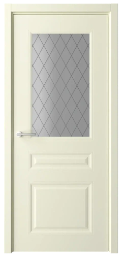 Дверь со стеклом Стиль 2 ПО слоновая кость