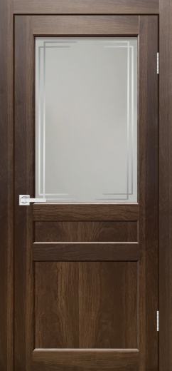 Дверь экошпон Евро 29 ПО орех макадамия