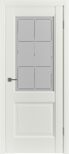 Дверь эмалекс E2 ДО mid white стекло Crystal Cloud