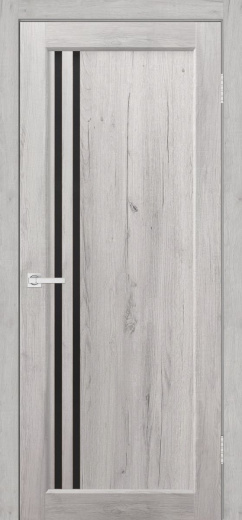 Дверь экошпон Евро 11 граф белый