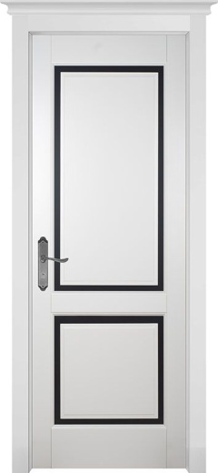 Дверь из массива ольхи София ДО белая эмаль