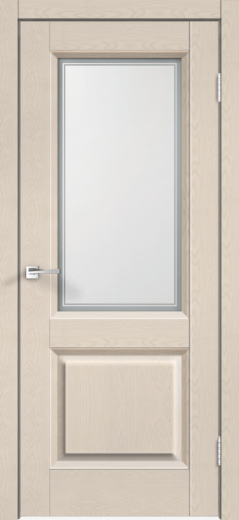 Дверное полотно SoftTouch ALTO 6V цвет Ясень капучино структурный стекло Мателюкс, контур №1