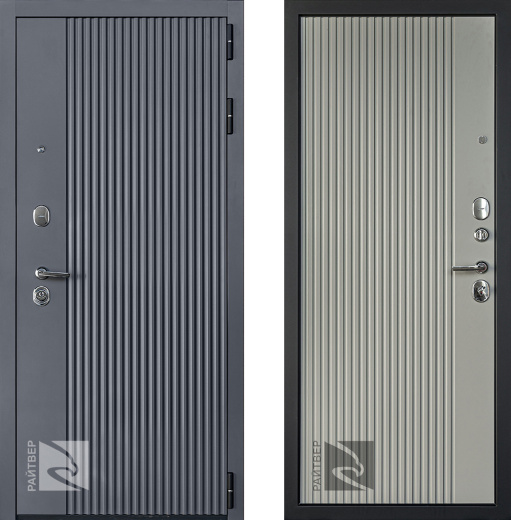 Входная дверь Вертикаль - Перечный дуб - правая