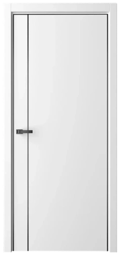 Дверь глухая Лайн-4 белая эмаль